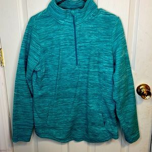 Teal/Blue athletic half zip up.